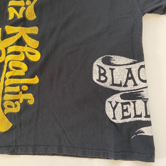 Vintage Wiz Khalifa T-Shirt Mens Medium Black And Yellow Tour Music Band Rap Tee - Picture 3 of 8